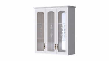 Шкаф для посуды с зеркалами В-9 Венеция МАГ-РИВЕР Орех/Орех Итальянский