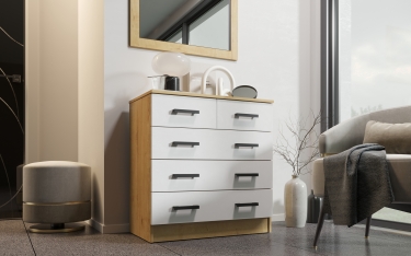 Комод К800-3/2 МАГ-РИВЕР Дуб вотан/Белый