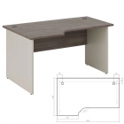 Стол эргономичный левый POINTEX New Line NLN36315531 Дуб шамони темный
