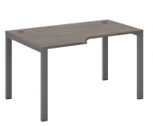 Стол эргономичный левый на металлоопорах POINTEX New Line NLN36322434 Дуб шамони темный