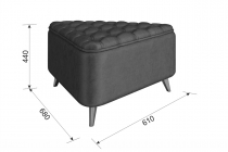 Пуф Мебельсон Трио 2 PM-002.2 медовый велюр