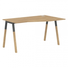 Стол эргономичный правый Skyland Forta FCT 1367 R Дуб Гамильтон Черный графит