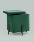 Пуф Stool Group Грейс квадрат с ящиком велюр Зеленый