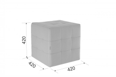 Пуф Мебельсон Рубик PM-003.1 белый экокожа