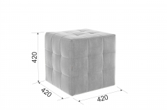 Пуф Мебельсон Рубик 2 PM-003.2 галька велюр