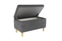 Пуф Мебельсон Чарли 2 PM-004.2 графит велюр