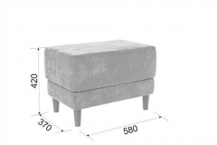 Пуф Рондо 2 Мебельсон Рондо 2 Графит велюр