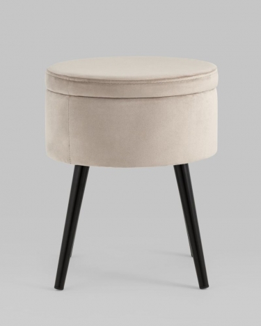 Пуф Stool Group Клайс с ящиком велюр Светло-серый