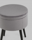 Пуф Stool Group Клайс с ящиком велюр Серый