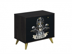 Комод Стиль Фьюжн КМ-002 АРТ Угольный камень/BIKER CAT