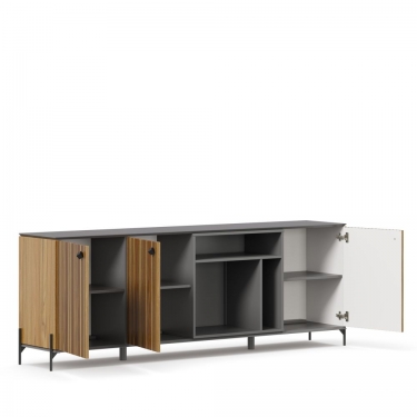 Комод Любимый дом Элиот ЛД 414.070.000 Оникс Серый/Орех фактурный