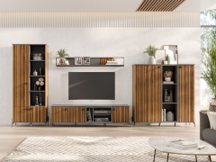 Гостиная Любимый дом Элиот 1 Оникс Серый/Орех фактурный