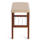 Банкетка Tetchair BERYL дерево / экокожа, 673149 см, темный орех/бежевый