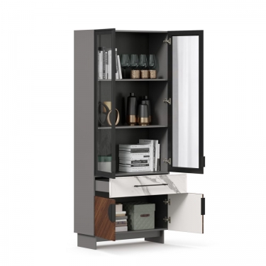 Шкаф комбинированный 880 Любимый дом Вилена ЛД 138.150.000 Оникс Серый/Орех/Монте белый