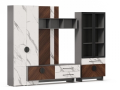 Набор мебели для гостиной Любимый дом Вилена 3 Оникс Серый/Орех/Монте белый