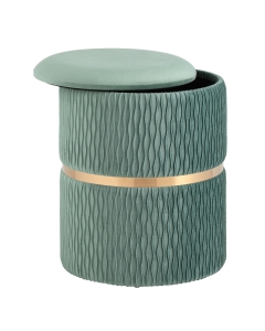 Пуф Stool Group Джесси с ящиком велюр Бирюзовый