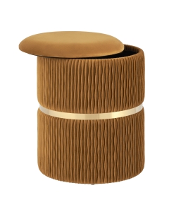 Пуф Stool Group Джесси с ящиком велюр Горчичный
