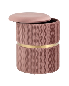 Пуф Stool Group Джесси с ящиком велюр Розовый