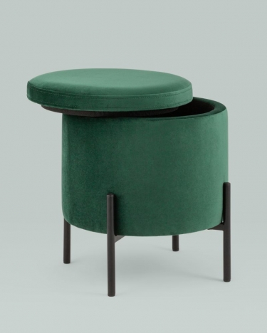Пуф Stool Group Грейс с ящиком велюр Синий