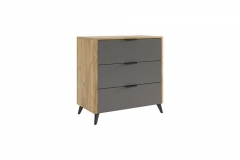 Комод Мебельсон Адам MSA-02 дуб крафт золотой/графит