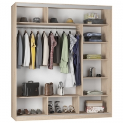 Шкаф-купе Аларти B-230х200х60-2Венге-ДМ-D8D8D8