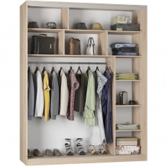 Шкаф-купе Аларти B-220х180х60-1Белый-D7D7D7