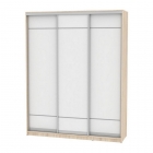 Шкаф-купе Аларти B-220х180х60-3ДСС-Белый-D7D7D7