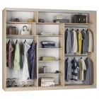 Шкаф-купе Аларти B-230х270х60-3ДВ-Графит-D9D10D9