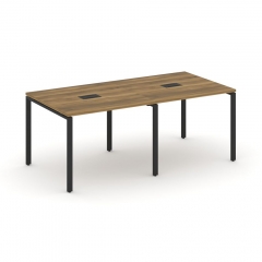 Стол переговорный 2 столешницы Рива CONCEPT CN.PRG-021 Сандал Янтарный Черный