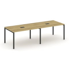 Стол переговорный 2 столешницы Рива CONCEPT CN.PRG-023 Дуб Винченцо Антрацит