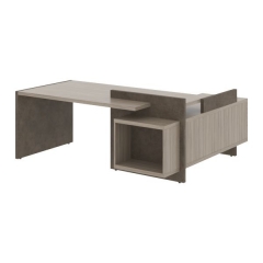 Стол руководителя правый Skyland WOODandSTONE СФ-531212 Дрифтвуд Бетон Чикаго темный