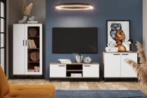 Комплект мебели для гостиной SILVA Марсель 3 Меренга Дуб Крафт табачный