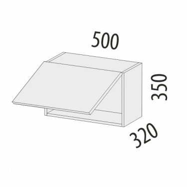 Антресоль с системой плавного закрывания Витра Бьянка 102.103