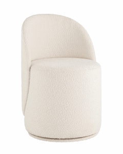 Пуф Stool Group Loreen вращающийся букле Белый
