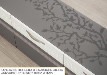 Шкаф-витрина малый лев/прав Витра Графит 604.07