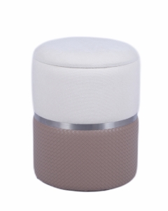 Пуф Stool Group Кэрри с ящиком светло-коричневый шенилл с экокожей