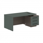 Стол руководителя правый Skyland VELION VCT 1890 R Нефрит Дуб Сильвер