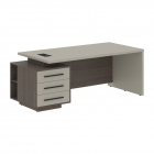 Стол руководителя левый Skyland VELION VCT 2090 L Аметист Дуб Сильвер