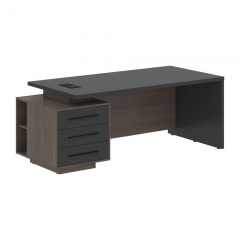 Стол руководителя левый Skyland VELION VCT 2090 L Яшма черный Дуб Сильвер