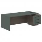 Стол руководителя правый Skyland VELION VCT 2290 R Нефрит Дуб Сильвер