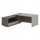 Стол руководителя левый Skyland VELION VCT 1919 L Аметист Дуб Сильвер