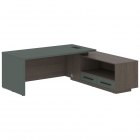 Стол руководителя правый Skyland VELION VCT 2119 R Нефрит Дуб Сильвер