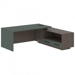 Стол руководителя правый Skyland VELION VCT 2119 R Нефрит Дуб Сильвер