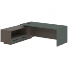 Стол руководителя левый Skyland VELION VCT 2319 L Нефрит Дуб Сильвер