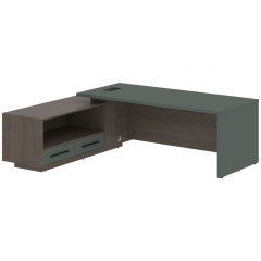 Стол руководителя левый Skyland VELION VCT 2319 L Нефрит Дуб Сильвер