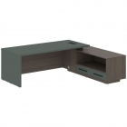 Стол руководителя правый Skyland VELION VCT 2319 R Яшма черный Дуб Сильвер