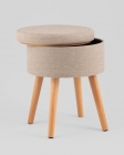 Пуф с ящиком Stool Group Store Woody рогожка бежевая