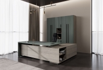 Кабинет руководителя Skyland VELION 1 Нефрит Дуб Сильвер