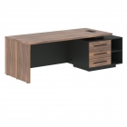 Стол руководителя правый Skyland VELION VENEER VRCT 2390 R Американский орех Яшма черная