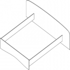 Кровать Альтерна Проспект Гм.КРО-22 бук светлый
